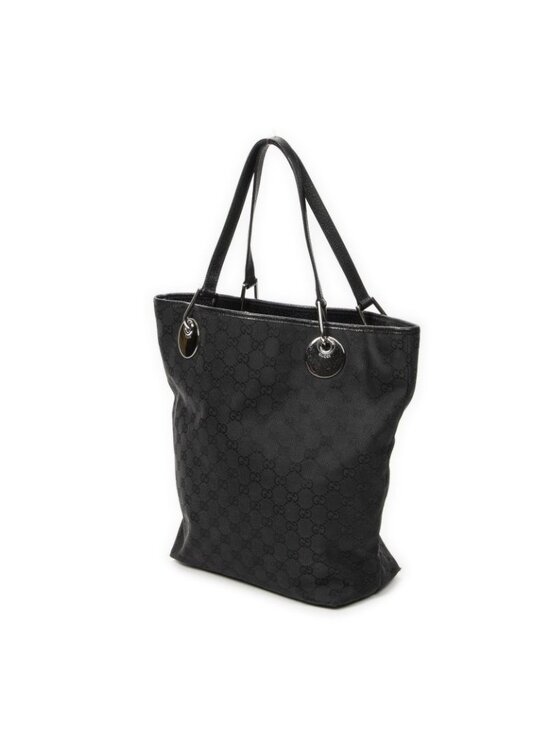 Gucci GG Canvas Eclipse Medium - Black Totes, Handbags  Gucci Eclipse Tote Black GG Canvas